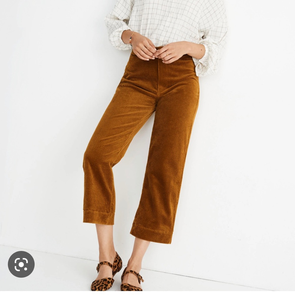 Madewell Slim Emmett Wide-Leg Crop Pants: Corduroy Edition